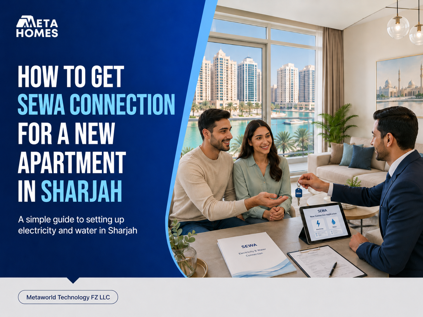 How to get SEWA Conection new apartment in Sharjah